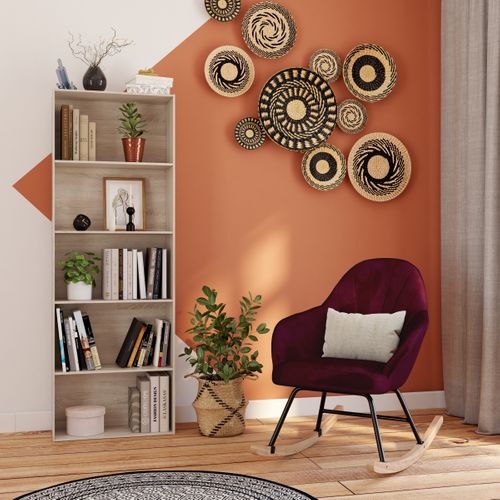 Bibliothèque POYANG 3 imitation chêne