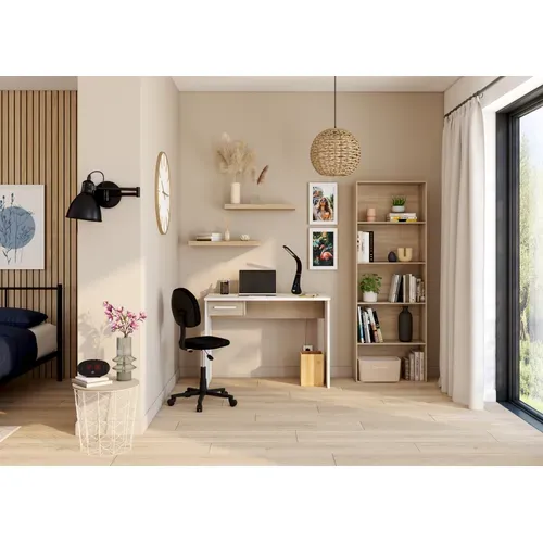 Bibliothèque POYANG 3 imitation chêne