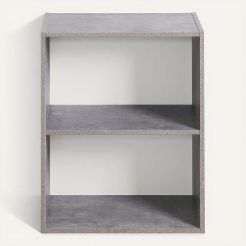 Etagère 2 cases POYANG 3 imitation béton vue de face