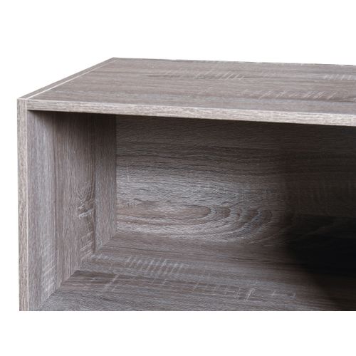 Etagère 2 cases POYANG 3 imitation chêne foncé