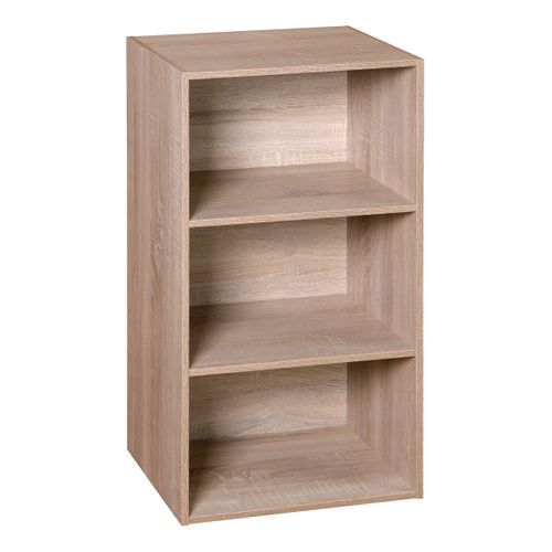 Etagère 3 cases POYANG 3 imitation chêne