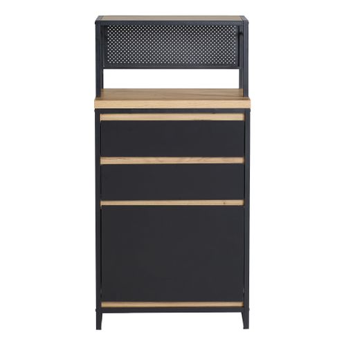 Buffet mi-hauteur BOSTON noir chêne