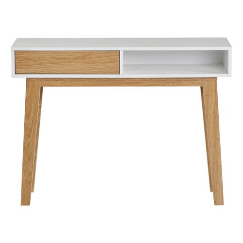 Console 1 tiroir / 1 niche CLEO imitation chêne sonoma/blanche