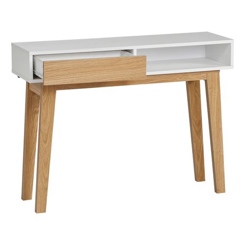 Console 1 tiroir / 1 niche CLEO imitation chêne sonoma/blanche