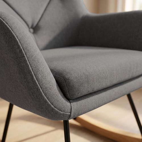 Fauteuil à bascule ROCKY II tissu gris vue détaillée
