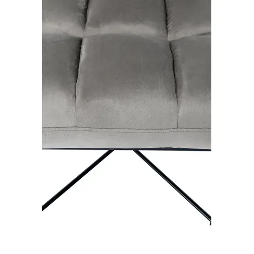 Fauteuil LOU tissu velours gris taupe vue détaillée