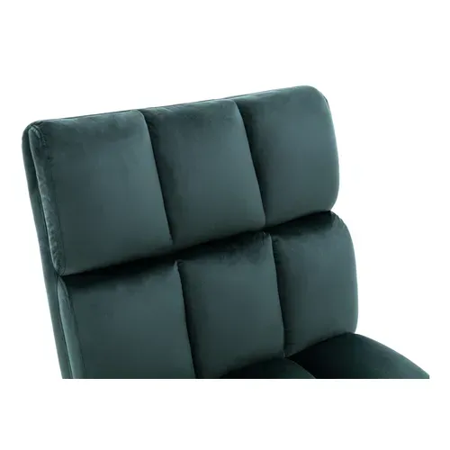 Fauteuil LOU tissu velours vert foncé vue détaillée