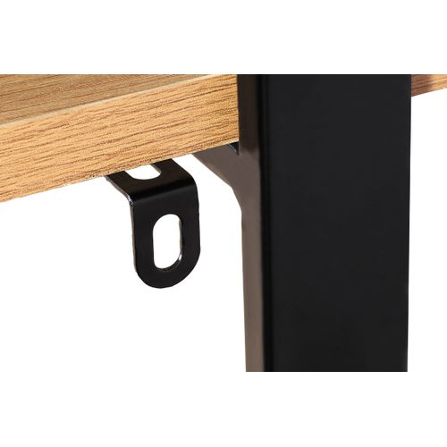 Bibliothèque TOULOUSE imitation chêne et acier vue accessoires