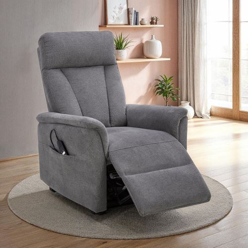 Fauteuil releveur 2 moteurs KENNY en tissu gris