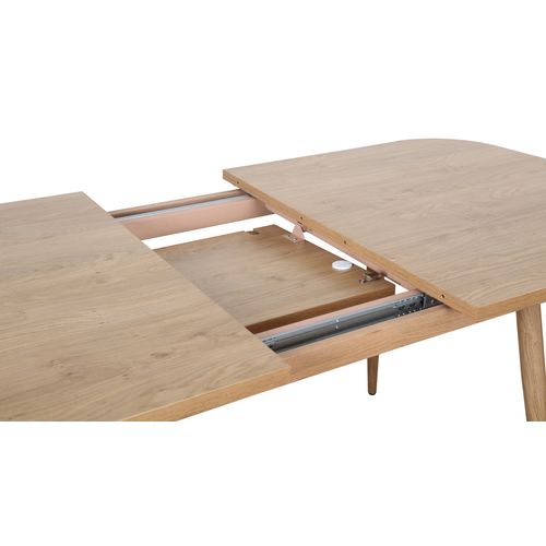Table à manger extensible 160-200 x 90 cm COLUMBUS imitation chêne