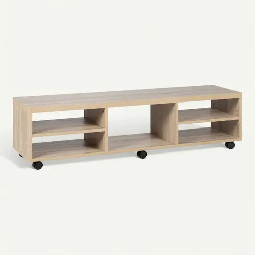 Meuble TV L. 150 cm NEXT Imitation chêne vue 3/4
