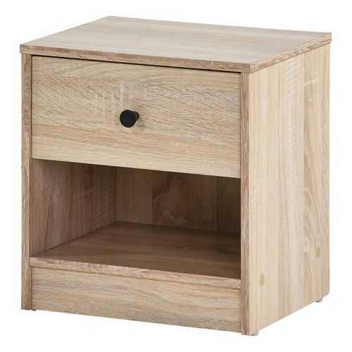 Chevet 1 tiroir JON imitation chêne