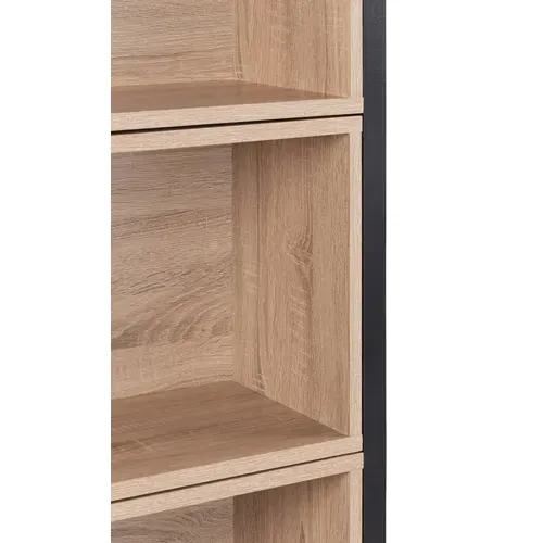 Bibliothèque modulable INGENUE noir et imitation chêne vue détaillée