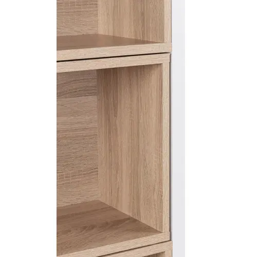 Bibliothèque modulable INGENUE blanc et imitation chêne vue détaillée