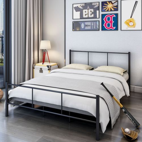 Lit 140x190 cm URBAN métal noir