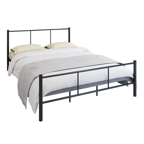 Lit 140x190 cm URBAN métal noir