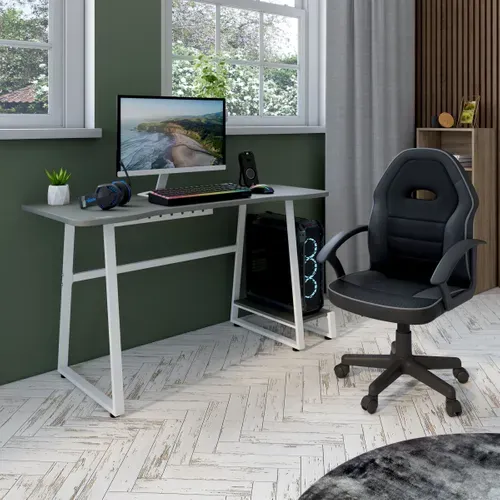 Fauteuil de bureau gamer CHEAT noir et gris vue d'ambiance 1