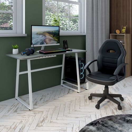 Fauteuil de bureau gamer CHEAT noir et gris