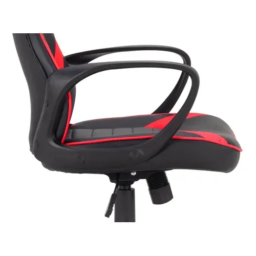 Fauteuil de bureau gamer LOOT noir et rouge vue accessoires
