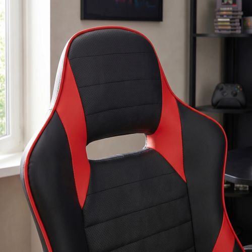 Fauteuil de bureau gamer LOOT noir et rouge