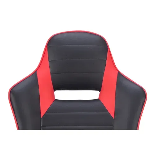 Fauteuil de bureau gamer LOOT noir et rouge vue détaillée
