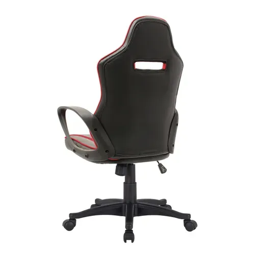 Fauteuil de bureau gamer LOOT noir et rouge vue de derrière