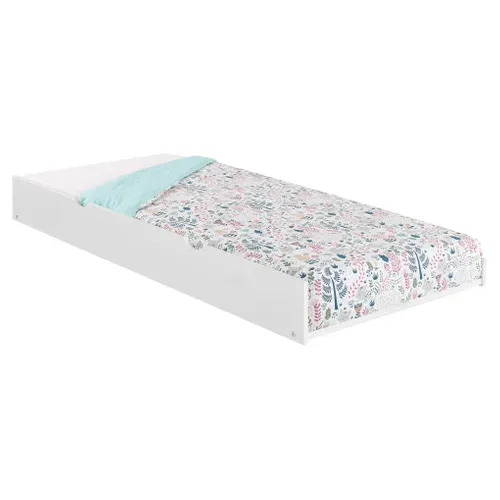 Tiroir lit 90x190 cm BLOOM Blanc vue 3/4