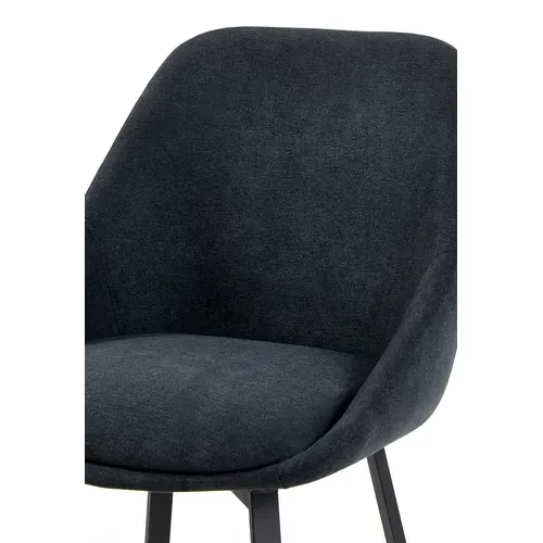 Lot de 2 chaises rotatives STORM tissu noir vue détaillée