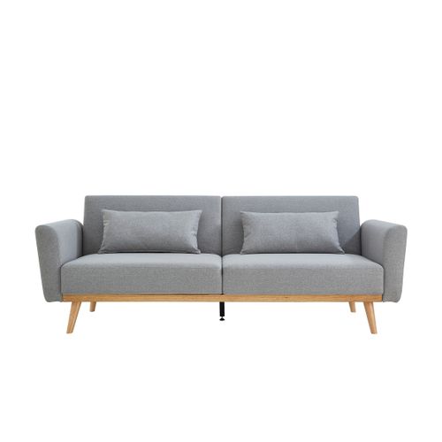 Banquette-lit ILONA tissu gris