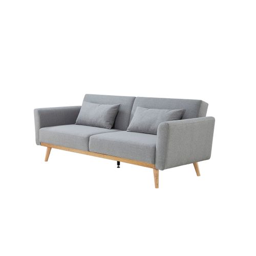 Banquette-lit ILONA tissu gris