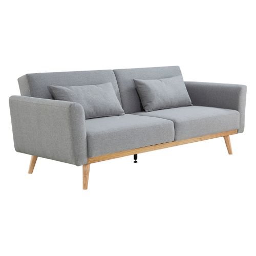 Banquette-lit ILONA tissu gris