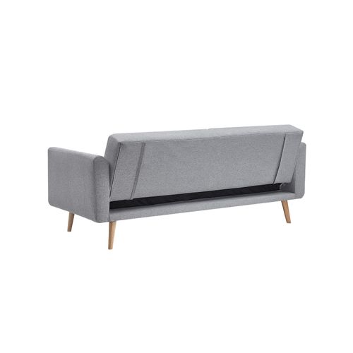 Banquette-lit ILONA tissu gris