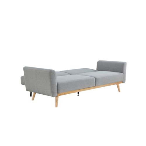Banquette-lit ILONA tissu gris
