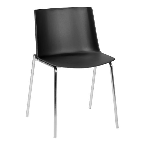 Chaise JUDITH noir vue 3/4