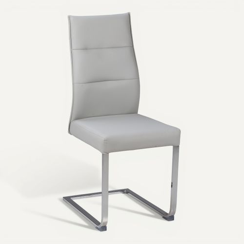 Chaise KIMI polyuréthane gris vue 3/4