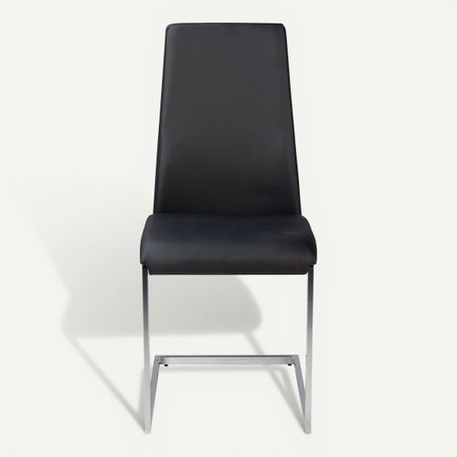 Chaise DIONE polyuréthane noir vue de face