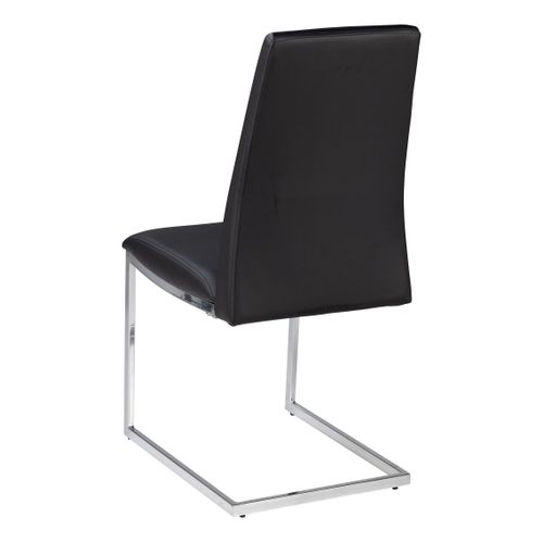 Chaise DIONE polyuréthane noir vue de derrière