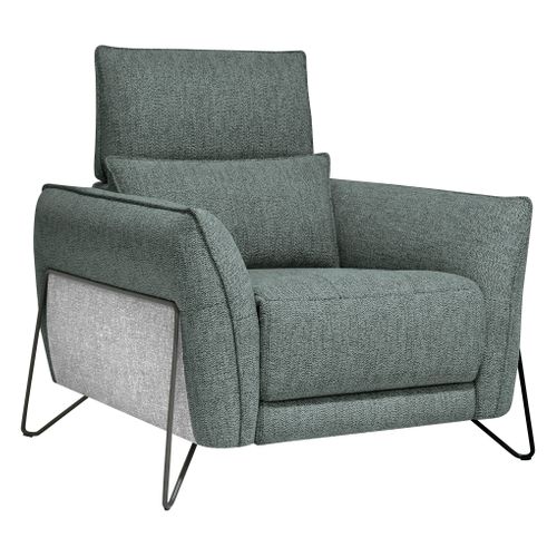 Fauteuil relax électrique CALVINE tissu vert
