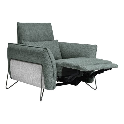 Fauteuil relax électrique CALVINE tissu vert