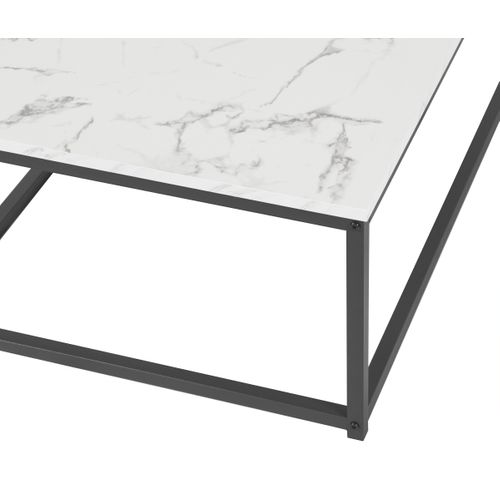 Table basse ZEBRA noir et imitation marbre