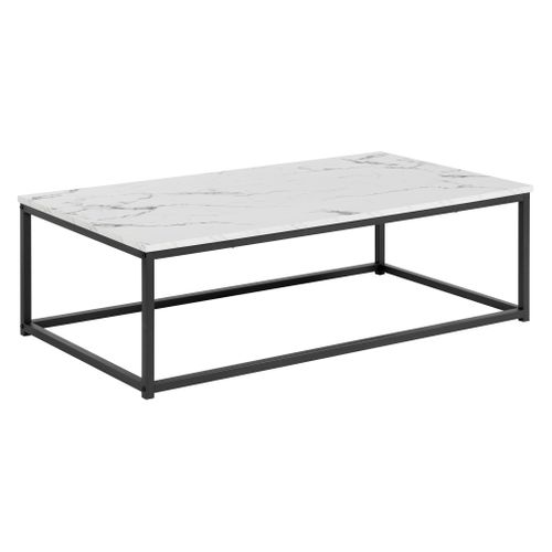 Table basse ZEBRA noir et imitation marbre