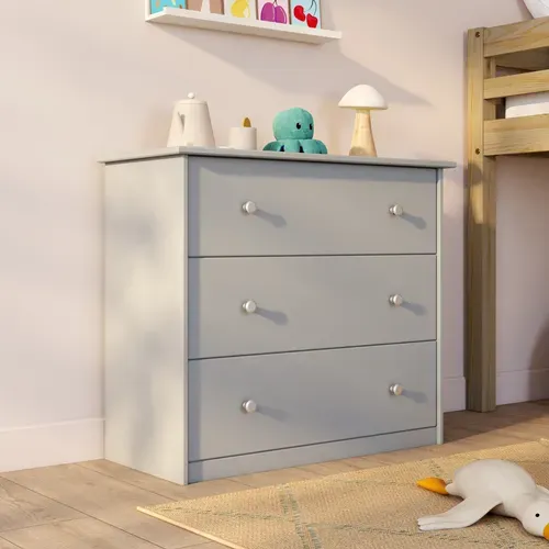 Commode 3 tiroirs BLOOM Gris
