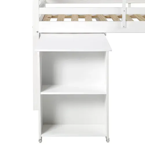 Option bureau pour lit mi-haut BLOOM Blanc