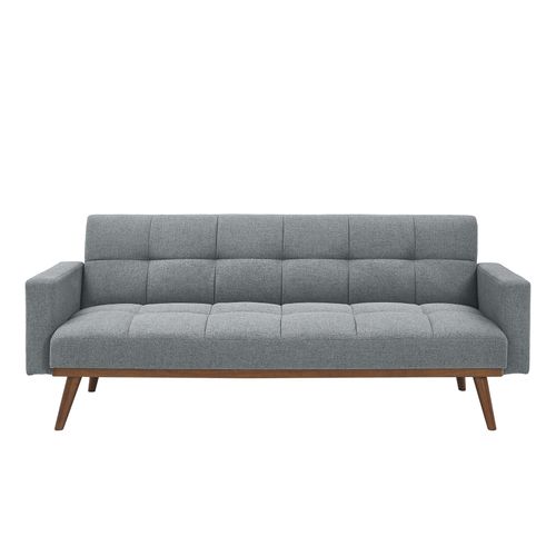 Canapé convertible 3 places LEWIS gris foncé vue de face