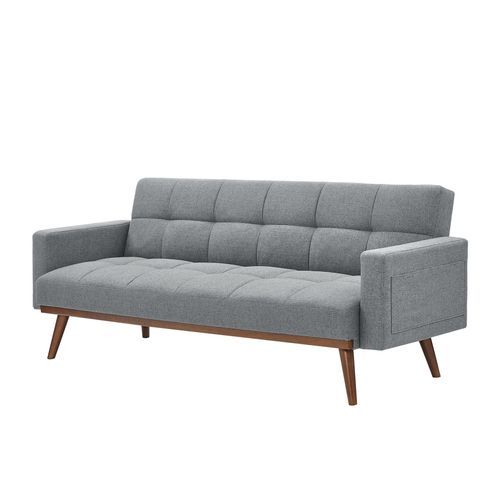 Canapé convertible 3 places LEWIS gris foncé vue de profil