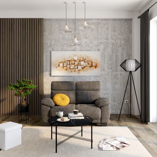 Canapé 2  places COAST II tissu marron