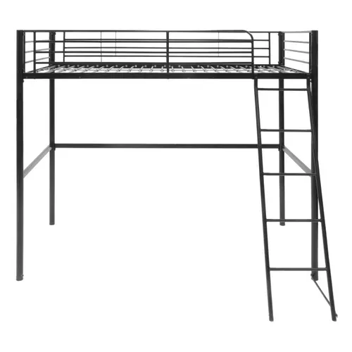 Mezzanine 90x190 cm URBAN métal noir vue de face