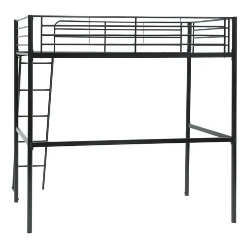 Mezzanine 90x190 cm URBAN métal noir vue de derrière