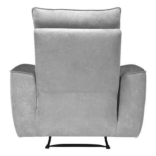 Fauteuil relax manuel TUCSON tissu gris foncé, gris clair