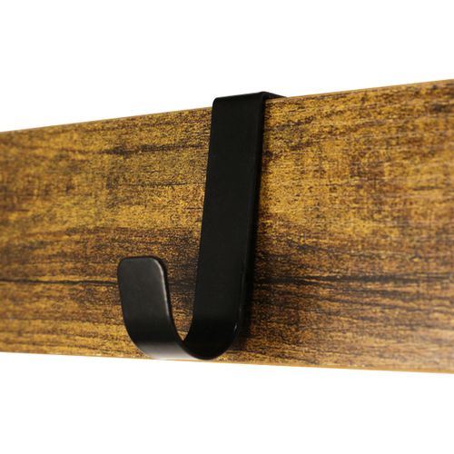 Vestiaire OXFORD imitation chêne foncé et métal